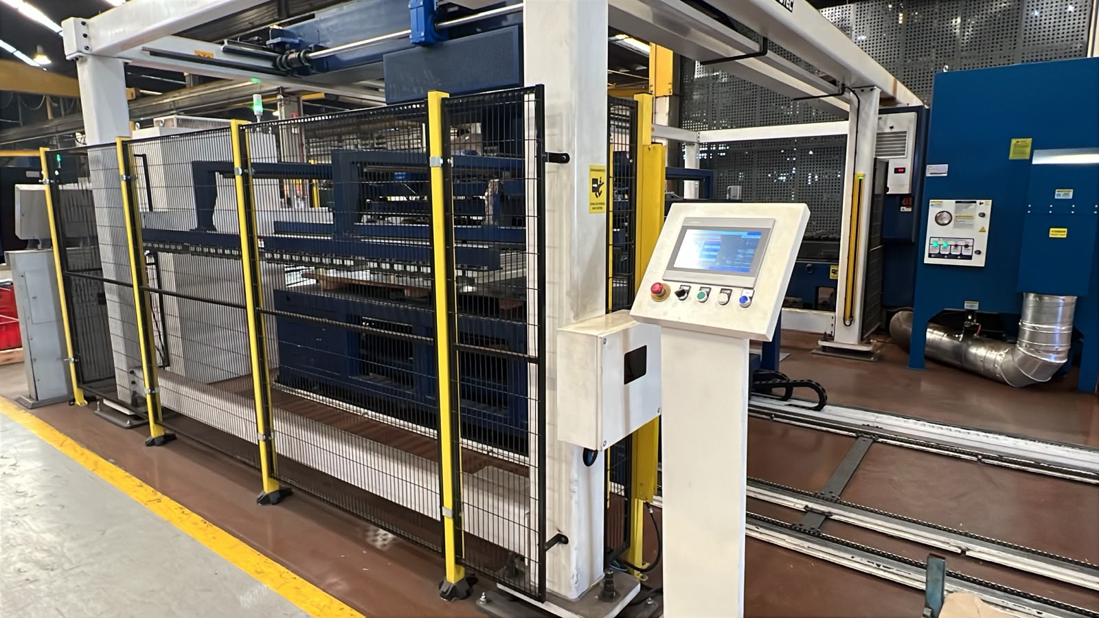 Máquina industrial em operação